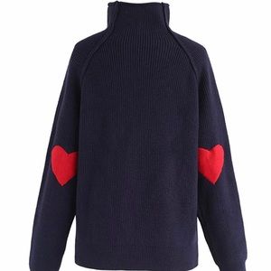 Chicwish Heart and Soul Patched Knit Sweater